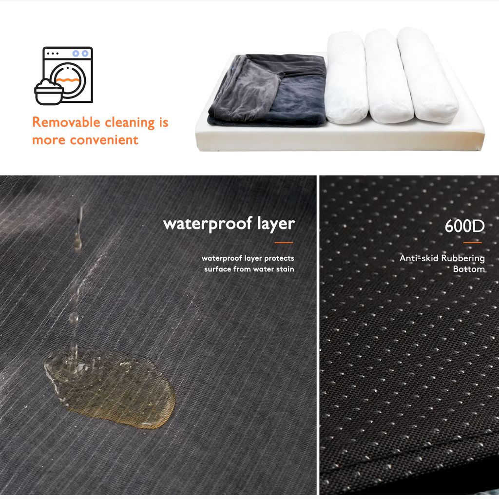 XXL Orthopädisches Hundebett mit Rand – Waschbar & extra weich für große Hunde