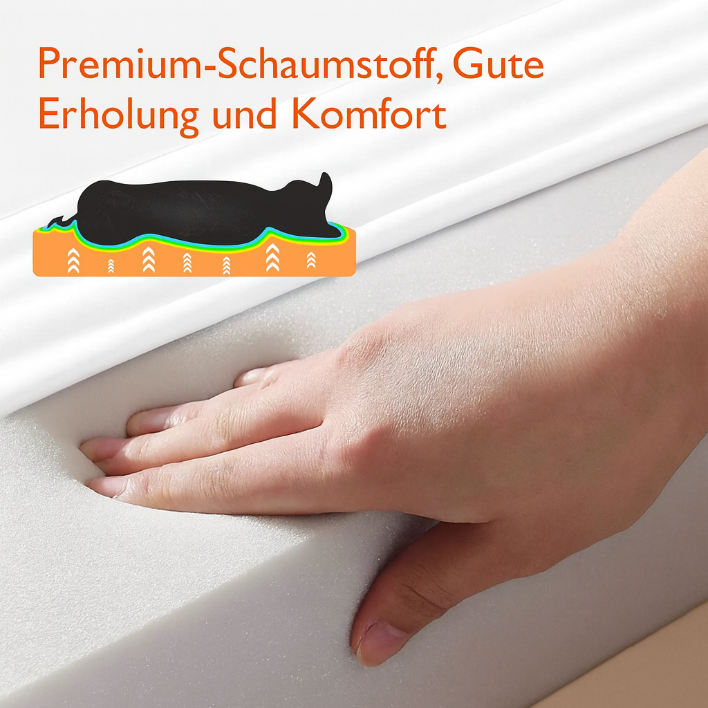XXL Orthopädisches Hundebett mit Rand – Waschbar & extra weich für große Hunde