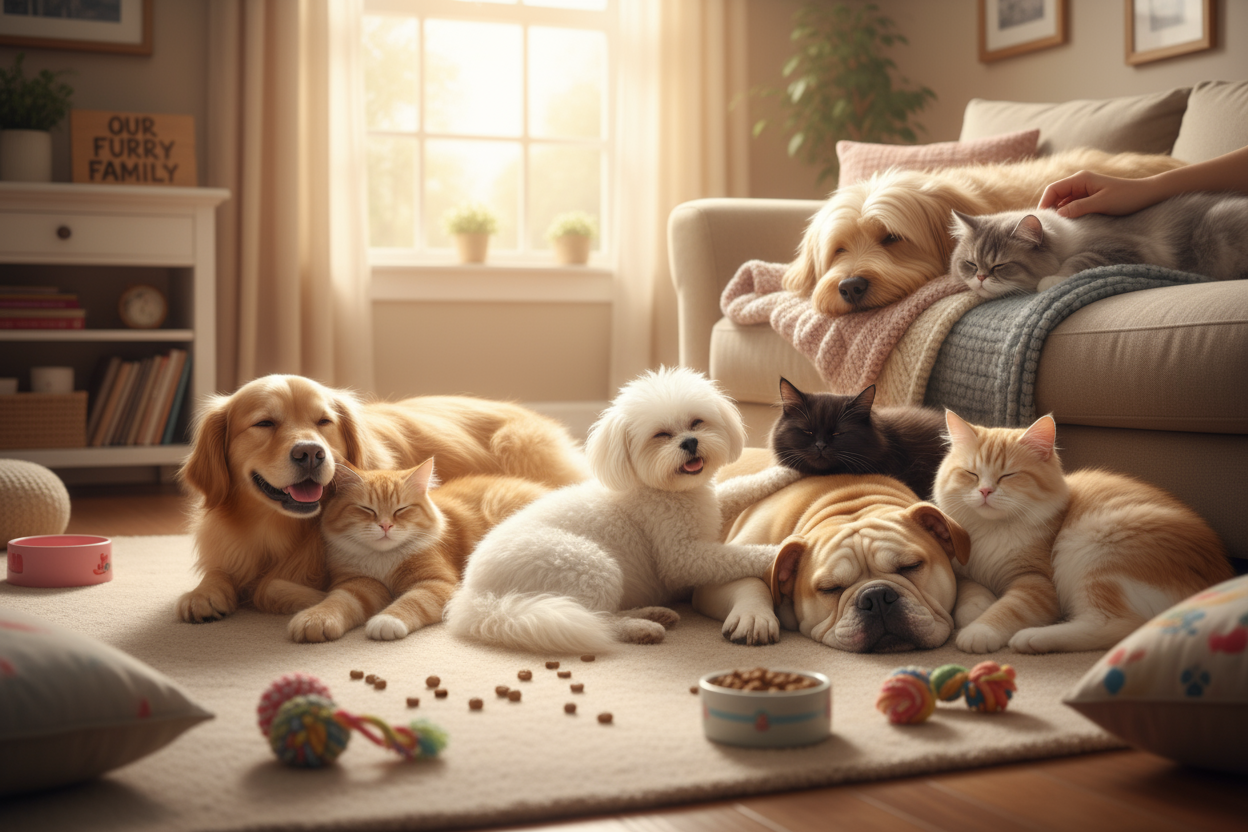 süsse katzen und hunde die man liebt da sie meine hausstiere sind und sie sind glücklich